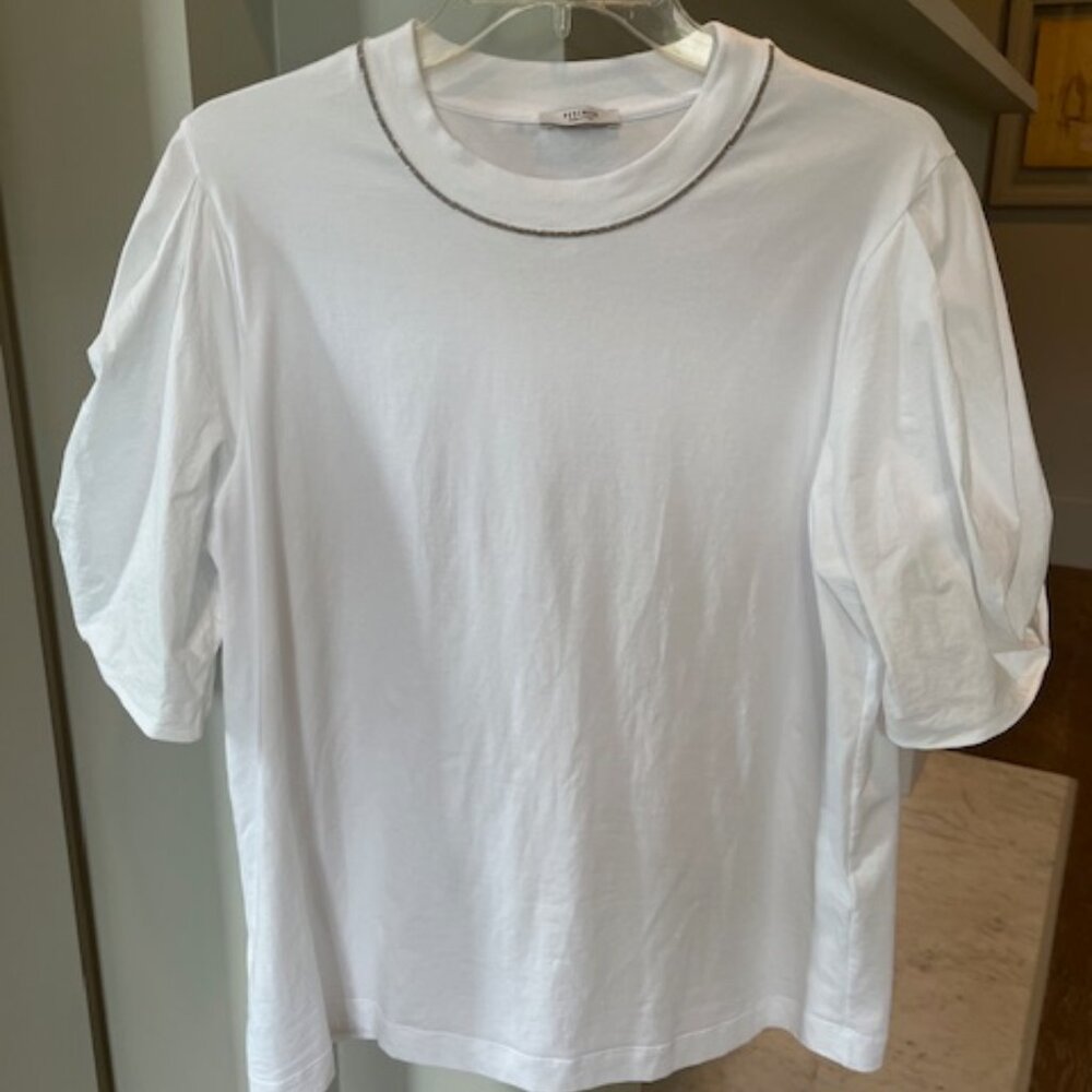 New unused Peserico white top size 44